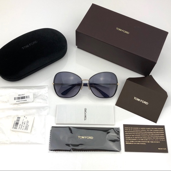 New TOM FORD Solange Black Butterfly Sunglasses - Picture 2 of 16
